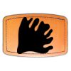 Faux Leather Engravable Patch - Curved Rectangle Thumbnail