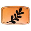 Faux Leather Engravable Patch - Curved Rectangle Thumbnail
