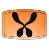 Faux Leather Engravable Patch - Curved Rectangle Thumbnail