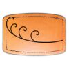 Faux Leather Engravable Patch - Curved Rectangle Thumbnail