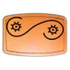 Faux Leather Engravable Patch - Curved Rectangle Thumbnail