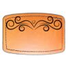 Faux Leather Engravable Patch - Curved Rectangle Thumbnail