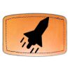 Faux Leather Engravable Patch - Curved Rectangle Thumbnail