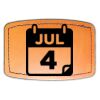 Faux Leather Engravable Patch - Curved Rectangle Thumbnail