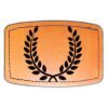 Faux Leather Engravable Patch - Curved Rectangle Thumbnail