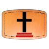 Faux Leather Engravable Patch - Curved Rectangle Thumbnail