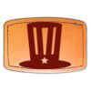Faux Leather Engravable Patch - Curved Rectangle Thumbnail