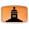 Faux Leather Engravable Patch - Curved Rectangle Thumbnail