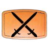 Faux Leather Engravable Patch - Curved Rectangle Thumbnail
