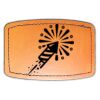 Faux Leather Engravable Patch - Curved Rectangle Thumbnail