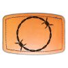 Faux Leather Engravable Patch - Curved Rectangle Thumbnail