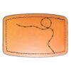 Faux Leather Engravable Patch - Curved Rectangle Thumbnail
