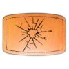 Faux Leather Engravable Patch - Curved Rectangle Thumbnail