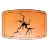 Faux Leather Engravable Patch - Curved Rectangle Thumbnail