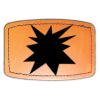 Faux Leather Engravable Patch - Curved Rectangle Thumbnail