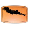 Faux Leather Engravable Patch - Curved Rectangle Thumbnail