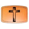 Faux Leather Engravable Patch - Curved Rectangle Thumbnail