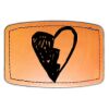 Faux Leather Engravable Patch - Curved Rectangle Thumbnail