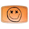 Faux Leather Engravable Patch - Curved Rectangle Thumbnail