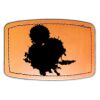 Faux Leather Engravable Patch - Curved Rectangle Thumbnail