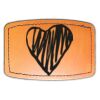 Faux Leather Engravable Patch - Curved Rectangle Thumbnail