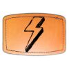 Faux Leather Engravable Patch - Curved Rectangle Thumbnail