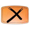 Faux Leather Engravable Patch - Curved Rectangle Thumbnail