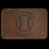 Faux Leather Engravable Patch - Round-Corner Rectangular Thumbnail