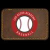 Faux Leather Engravable Patch - Round-Corner Rectangular Thumbnail