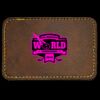 Faux Leather Engravable Patch - Round-Corner Rectangular Thumbnail