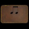 Faux Leather Engravable Patch - Round-Corner Rectangular Thumbnail