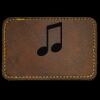 Faux Leather Engravable Patch - Round-Corner Rectangular Thumbnail