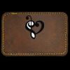 Faux Leather Engravable Patch - Round-Corner Rectangular Thumbnail