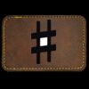 Faux Leather Engravable Patch - Round-Corner Rectangular Thumbnail