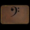 Faux Leather Engravable Patch - Round-Corner Rectangular Thumbnail