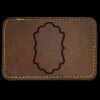 Faux Leather Engravable Patch - Round-Corner Rectangular Thumbnail