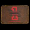 Faux Leather Engravable Patch - Round-Corner Rectangular Thumbnail