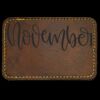 Faux Leather Engravable Patch - Round-Corner Rectangular Thumbnail