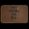 Faux Leather Engravable Patch - Round-Corner Rectangular Thumbnail
