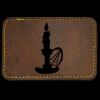 Faux Leather Engravable Patch - Round-Corner Rectangular Thumbnail
