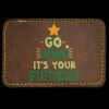 Faux Leather Engravable Patch - Round-Corner Rectangular Thumbnail