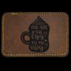 Faux Leather Engravable Patch - Round-Corner Rectangular Thumbnail
