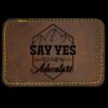 Faux Leather Engravable Patch - Round-Corner Rectangular Thumbnail