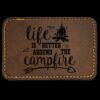 Faux Leather Engravable Patch - Round-Corner Rectangular Thumbnail