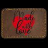 Faux Leather Engravable Patch - Round-Corner Rectangular Thumbnail