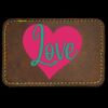 Faux Leather Engravable Patch - Round-Corner Rectangular Thumbnail
