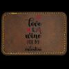 Faux Leather Engravable Patch - Round-Corner Rectangular Thumbnail