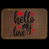 Faux Leather Engravable Patch - Round-Corner Rectangular Thumbnail