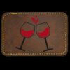 Faux Leather Engravable Patch - Round-Corner Rectangular Thumbnail