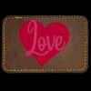 Faux Leather Engravable Patch - Round-Corner Rectangular Thumbnail